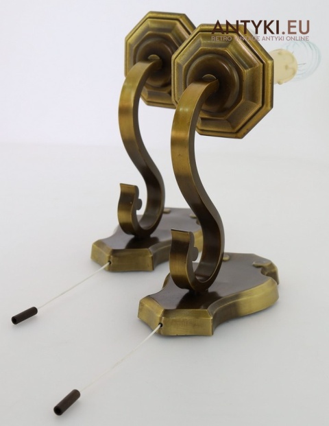 ścienne mosiężne lampy retro