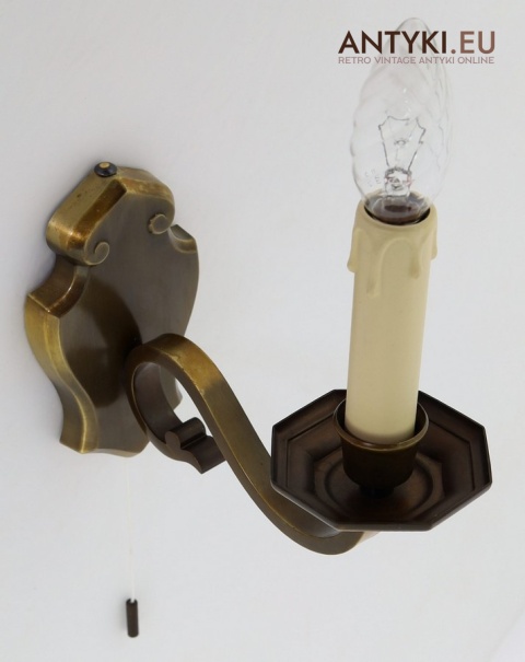 kinkiet retro z mosiądzu