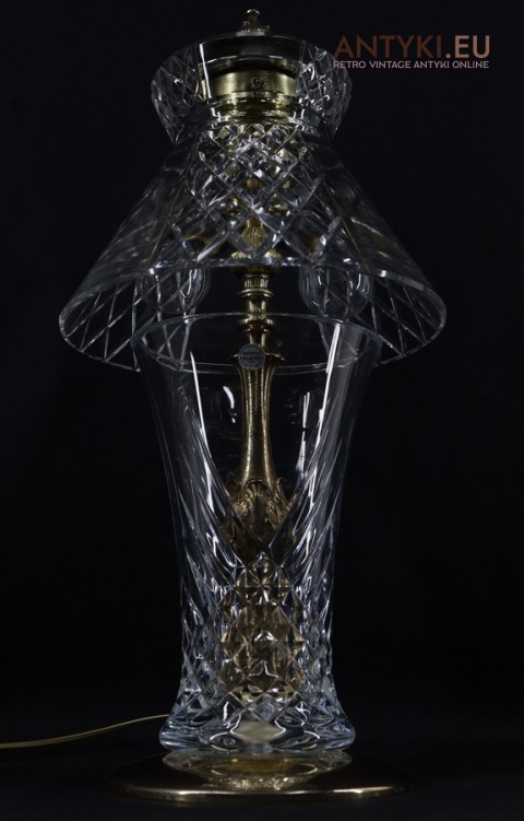 unikatowa lampa z kryształu ołowiowego