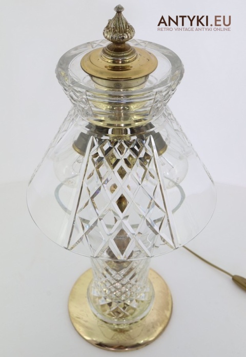 luksusowa lampa stołowa kryształowa