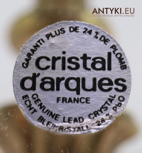 antyczna elegancka lampa stołowa cristal d’arques