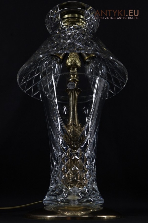 ozdobna lampa vintage cristal d’arques