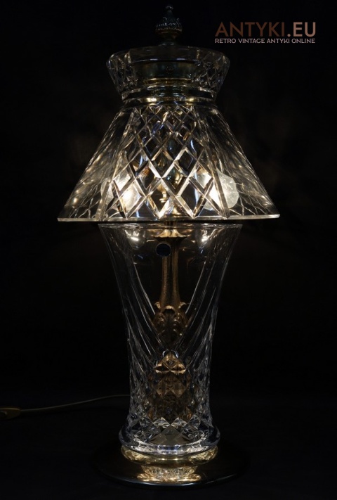 luksusowa lampa stołowa z kryształu