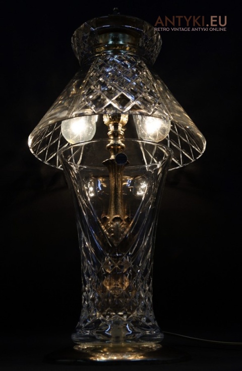 zjawiskowa lampa stołowa z kryształu