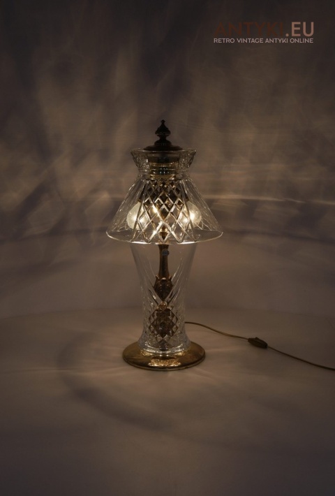 zjawiskowa lampa stołowa cristal d’arques