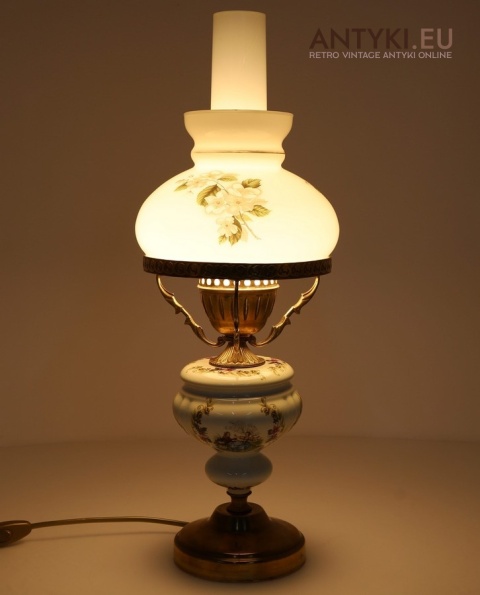 stara lampa stołowa retro