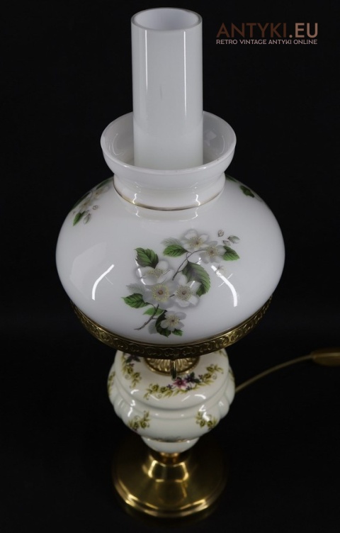 antyczna lampa stołowa retro