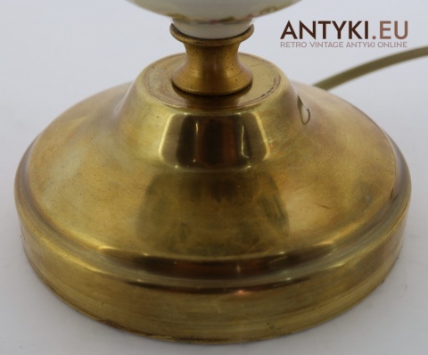 mosiężna lampa stołowa vintage