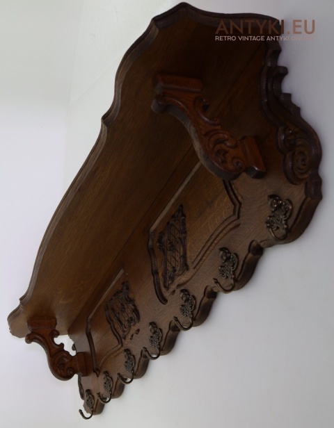 dworski wieszak ścienny z litego dębu