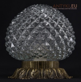 Ozdobny plafon sufitowy z lat 70. w stylu barokowym – francuska lampa vintage do bogatej aranżacji