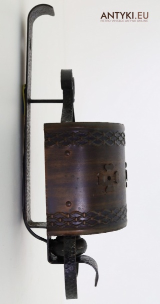 XL! DUŻY! Rustykalny kinkiet ścienny z dawnych lat – stylowa lampa w klimacie retro