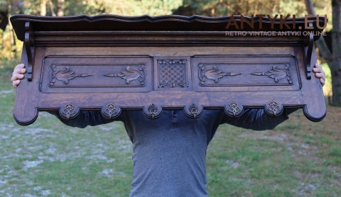 duży wieszak eklektyczny z początku xx wieku