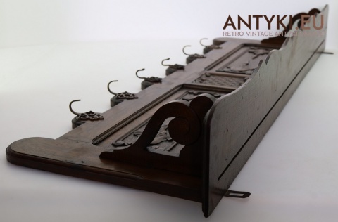 duży antyczny wieszak ścienny eklektyczny