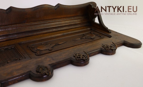 duży stylowy wieszak drewniany eklektyczny