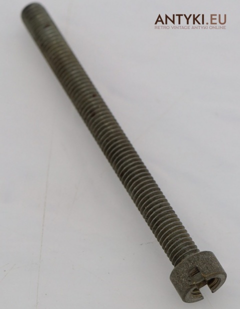 Antyczna kołatka z głową lwa i wizjerem – kompletna, w idealnym stanie vintage