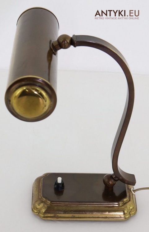 Kolekcjonerska lampa bankerska z mosiądzu