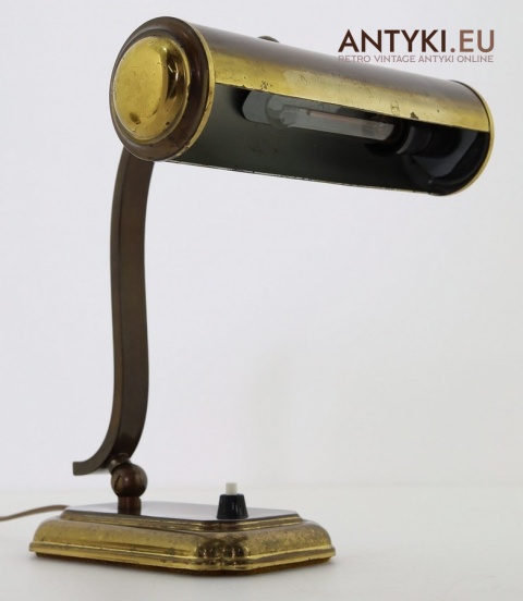 Lampa bankierska vintage na biurko