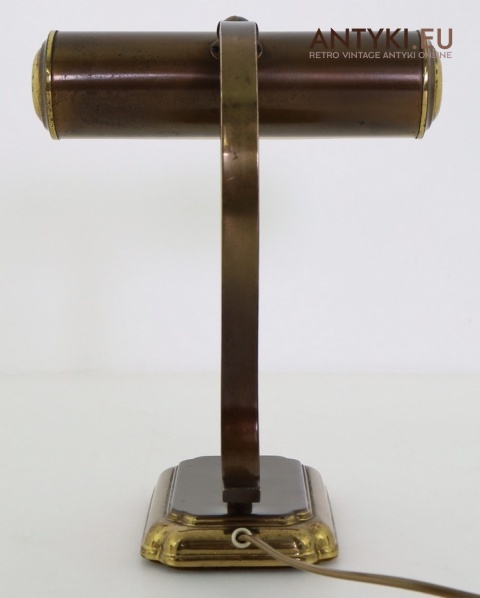 Mosiężna lampa biurkowa antyk kolekcjonerski