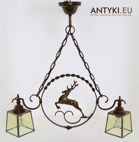 lampa myśliwska z jeleniem