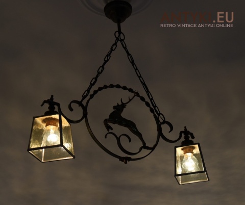 antyczna lampa myśliwska