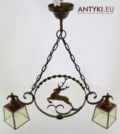 myśliwska dworska lampa rustykalna