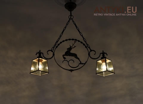 żyrandol styl myśliwski vintage