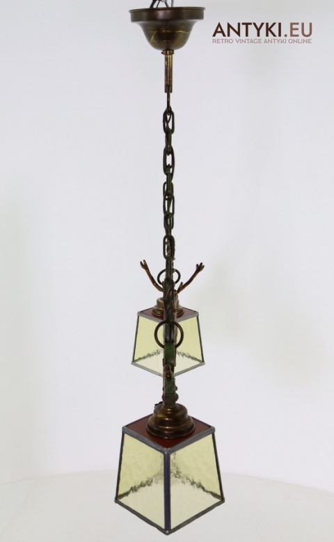 lampy witrażowe światło retro