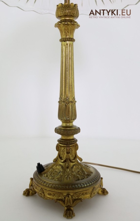 elegancka lampa stołowa z epoki