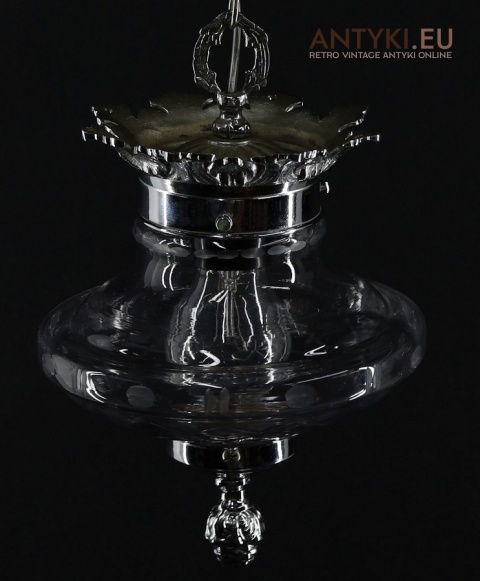 srebrny zwis sufitowy antyczny