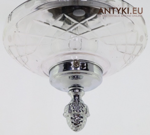 srebrny zwis sufitowy vintage