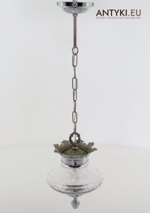 dekoracyjna lampa sufitowa glamour vintage srebrna