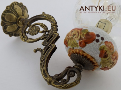 kinkiety retro z efektem spękanej glazury