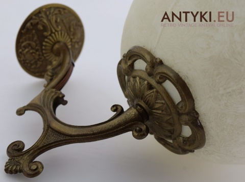 Ozdobny kinkiet retro z mosiężnym ramieniem