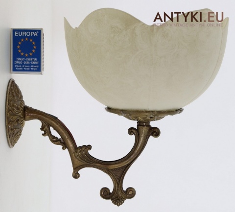 Retro kinkiet ścienny z patyną – antyczna lampa