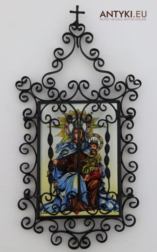 Antyczny ołtarzyk z Hiszpanii – Matka Boska z Jezusem w rustykalnym stylu