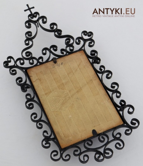 zabytkowy ołtarzyk metalowy vintage