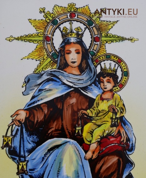 matka boska z jezusem na kaflu