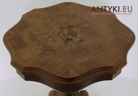 stolik retro na jednej nodze rzeźbionej