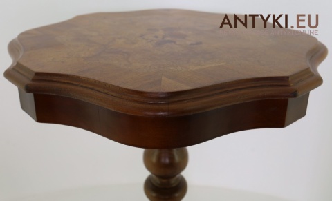 intarsje stolik dekoracyjny vintage francja