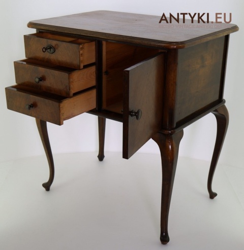 stolik pomocniczy antyczny z szufladami