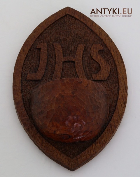 antyczne naczynie na wodę święconą IHS