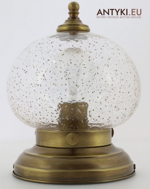 Antyczny plafon retro z mosiądzu i szkła