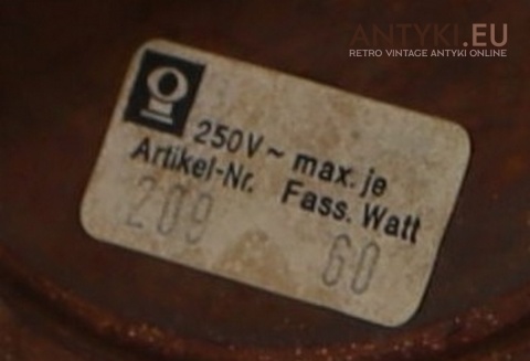 Mały dekoracyjny plafon sufitowy vintage – mosiądz i szkło strukturalne z epoki