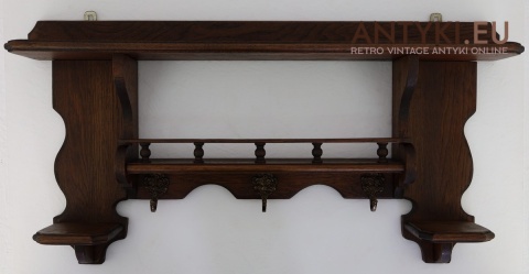 dębowa półka łazienkowa rustykalna