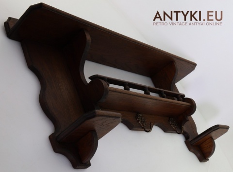 drewniana półka ścienna vintage do kuchni