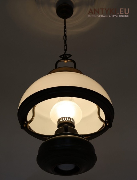 oświetlenie retro – lampa wisząca dwupunktowa sufitowa z lat 80.