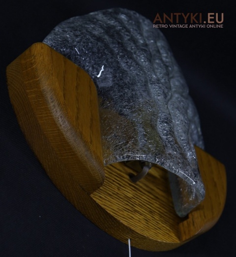 stylowy kinkiet z kloszem lodowym