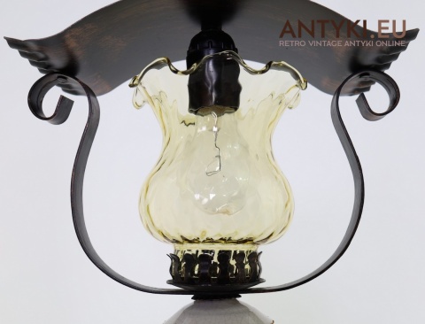 lampa sufitowa rustykalna metal ceramika szkło