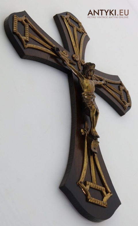 krzyż vintage religijny na ścianę