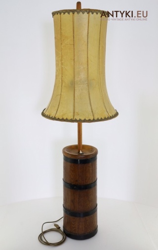 XL! Antyczna podłogowa lampa rustykalna z maselnicy – unikatowe oświetlenie vintage